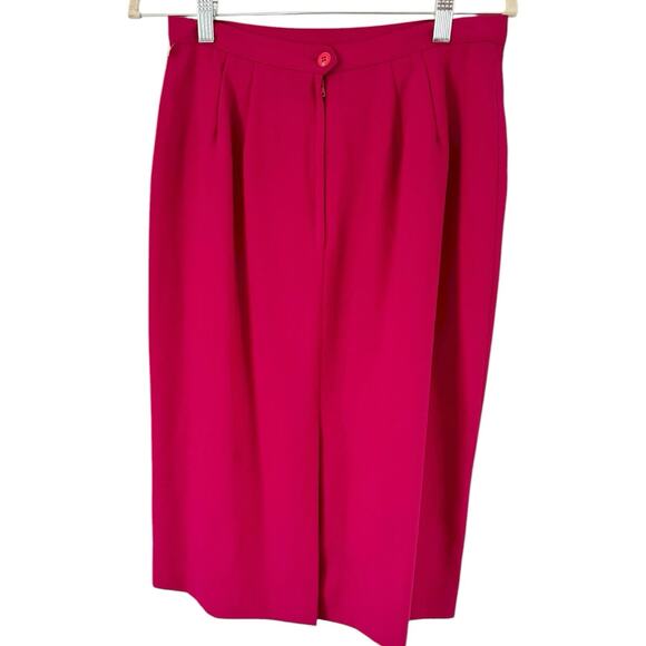 NWOT Kasper ASL Skirt Fuchsia Vintage Midi Pencil Skirt Women’s Size 10 - Picture 2 of 6